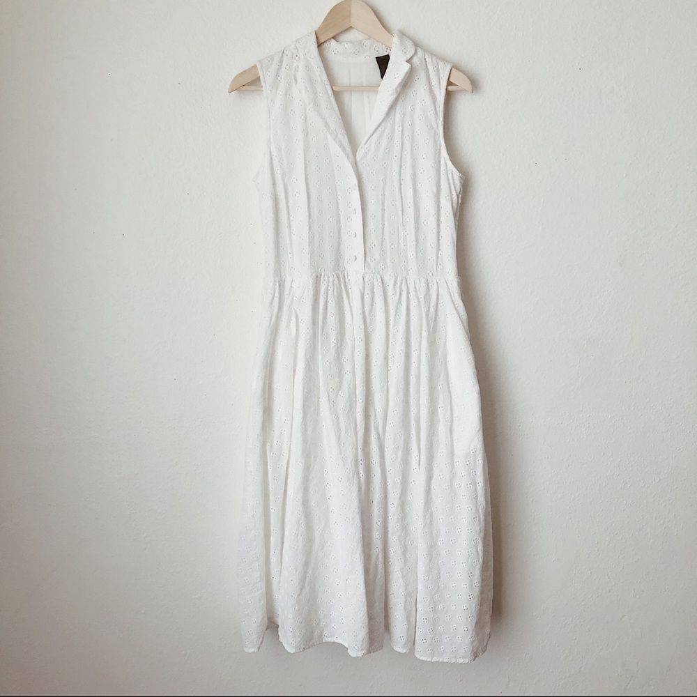 *Like New* Summer Cotton Eyelet Lace Midi Dress